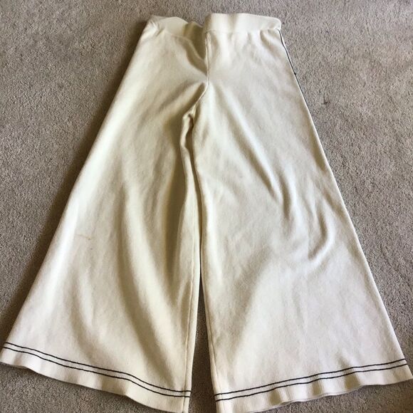 Joh. Elegant Cream Knitted Wide Flared Pants - Picture 3 of 6